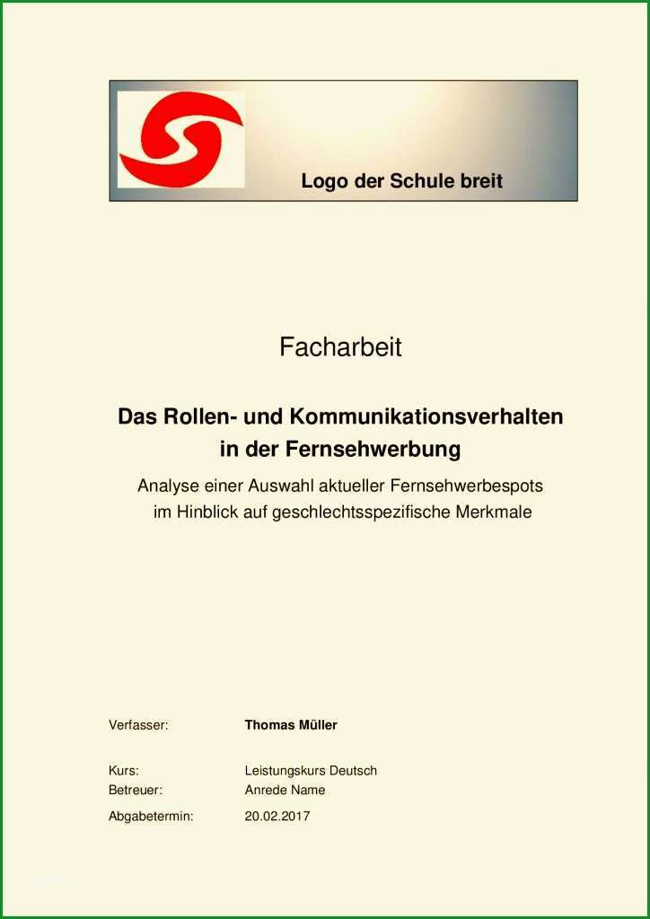 facharbeit deckblatt