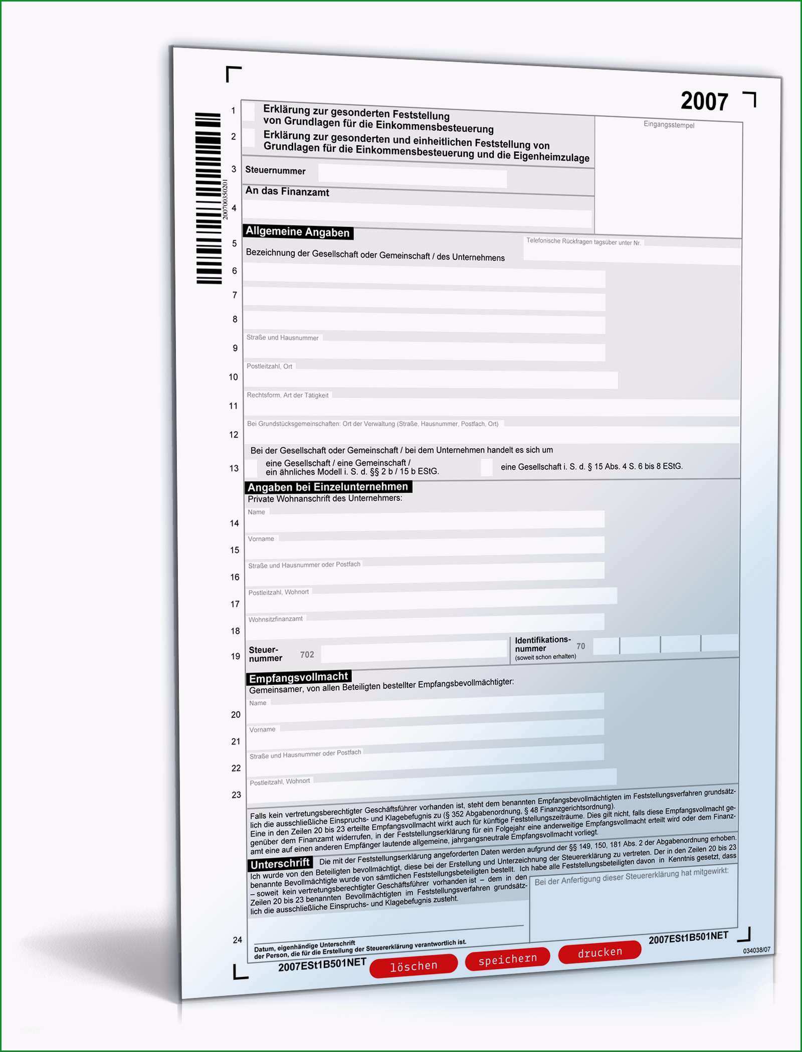 erklaerung feststellung grundlagen einkommensbesteuerung 2007