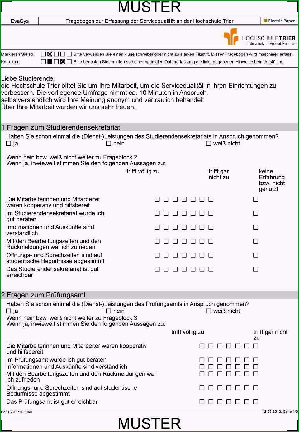 fragebogen kundenzufriedenheit vorlage best of umfrage muster muster fragebogen zur erfassung der