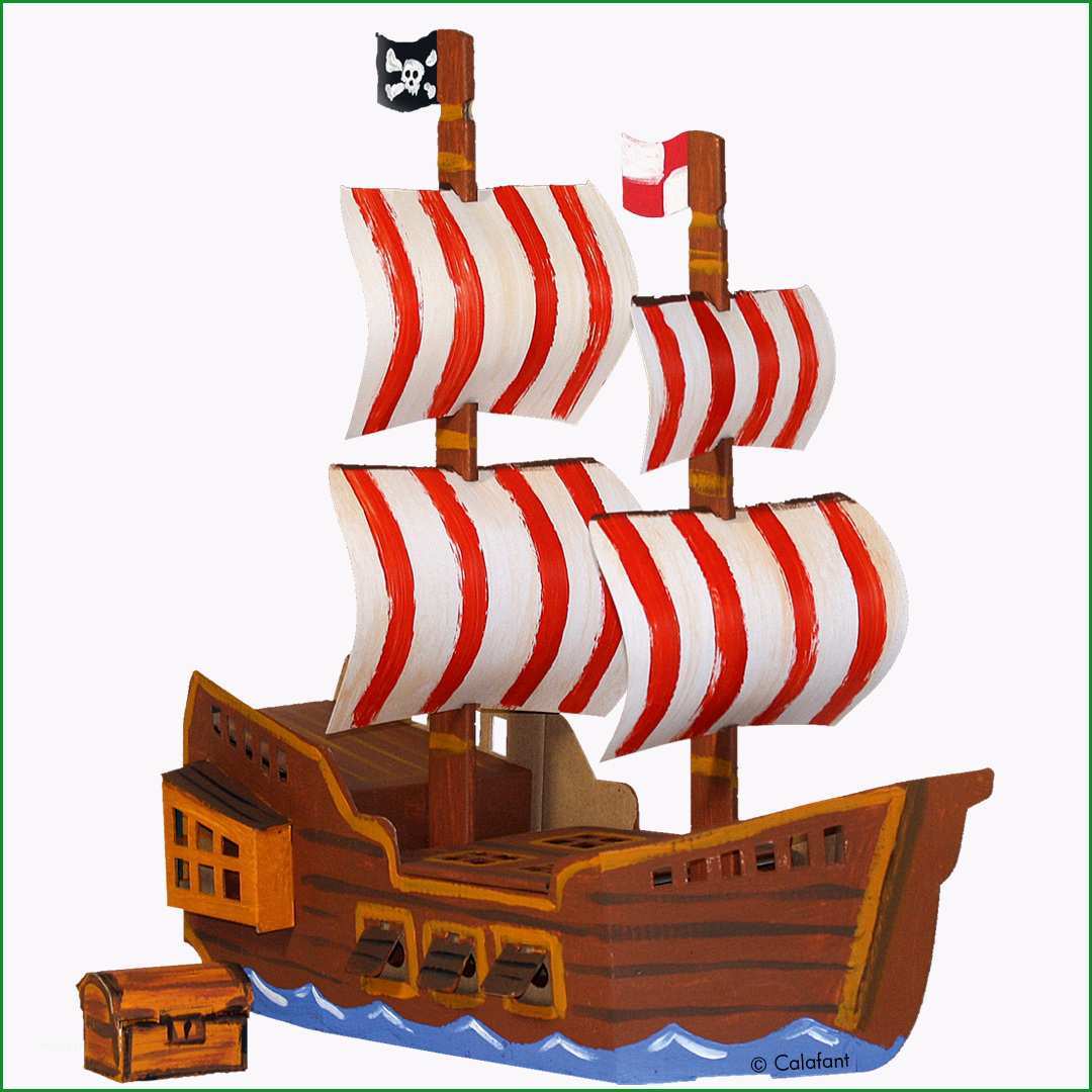 Unglaublich Großes Piratenschiff Zum Basteln Und Spielen Aus Pappe