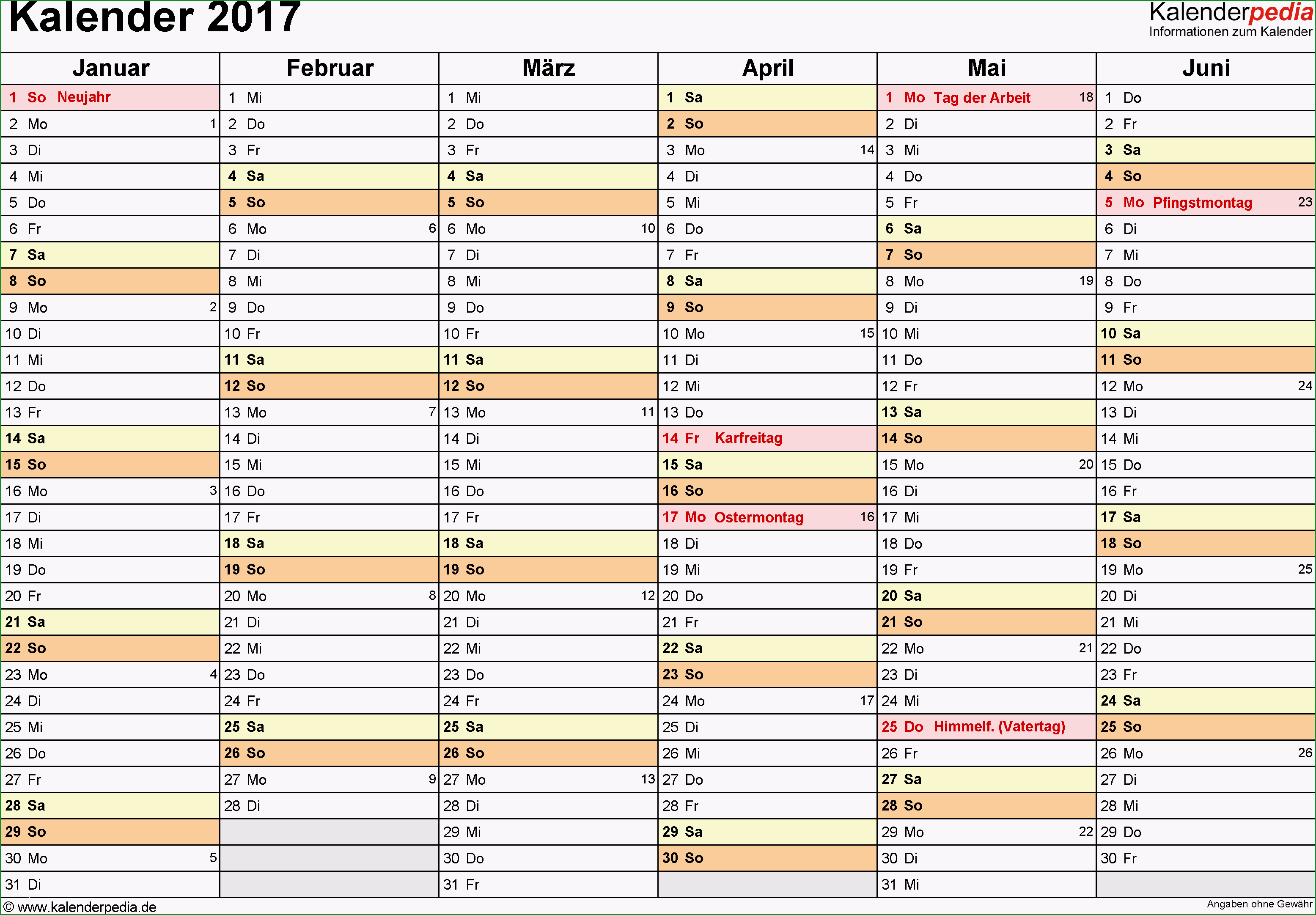 kalender 2017 word vorlagen