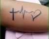 Unglaublich Kreuz Herz Tattoo Am Unterarm Tattoo