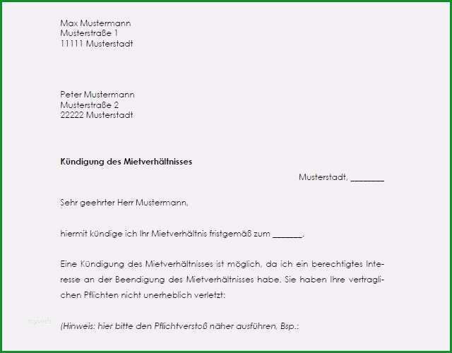 kundigung nebenjob vorlage erstaunlich teilkundigung mietvertrag