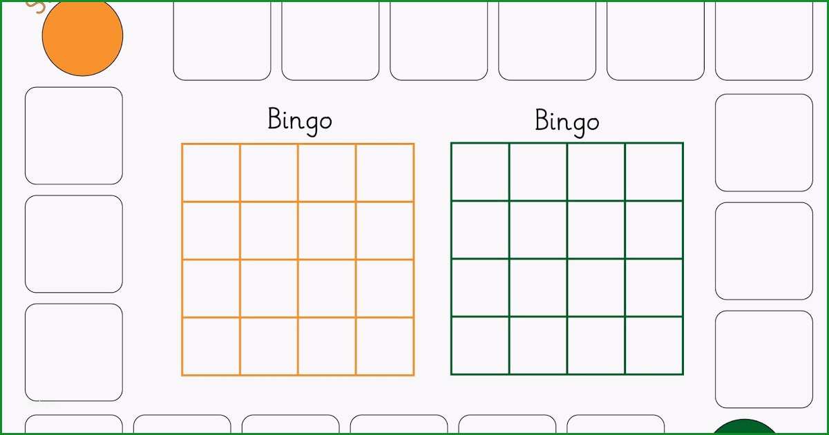 blankoversion des bingospielplans