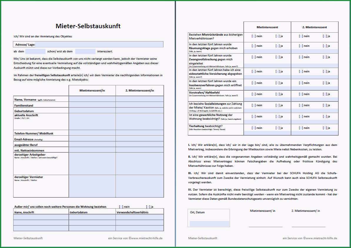 mietburgschaft vorlage kostenlos