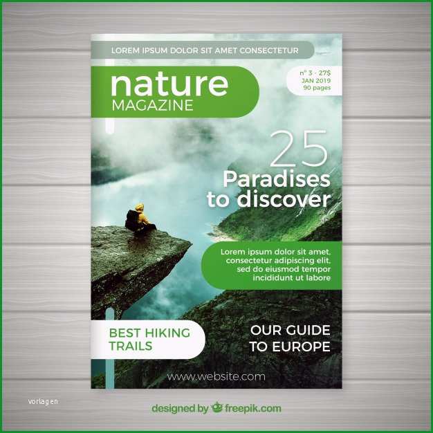 natur magazin cover vorlage mit foto