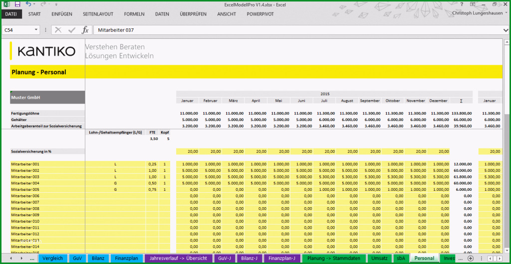 planungsmodell excel