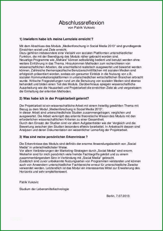 reflexion schreiben vorlage schon abschlussreflexion