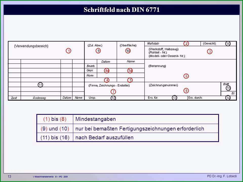 schriftfeld technische zeichnung vorlage a4 bewundernswert konstruktionslehre i technische darstellung cad ppt