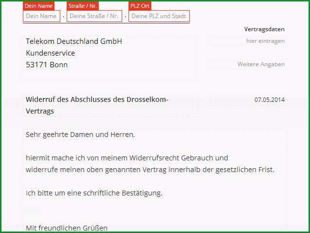 Telekom Widerruf Vorlage