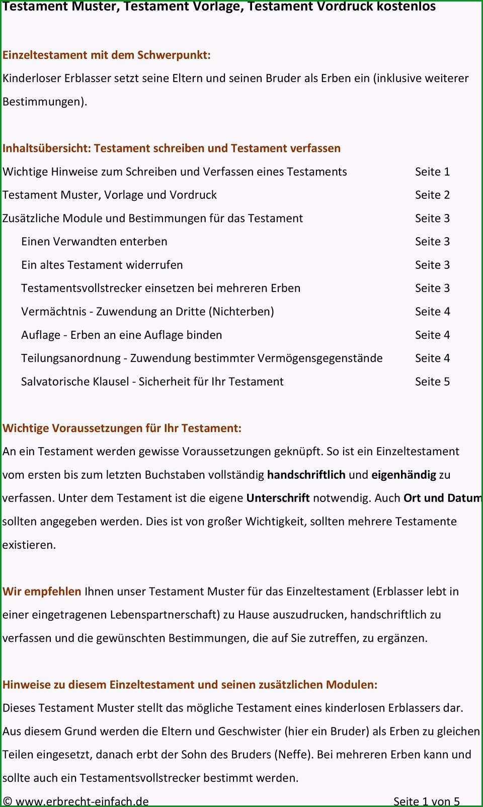 Testament muster testament vorlage testament vordruck kostenlos