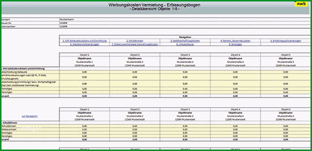 Excel Vorlage Vermietung Und Verpachtung: 17 Empfehlungen Sie Müssen Es Heute Versuchen 1