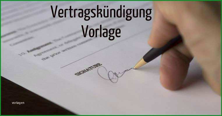 vertragskuendigung vorlage