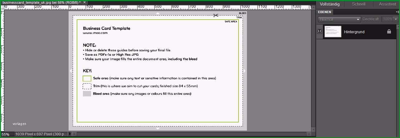 visitenkarten mit photoshop elements erstellen