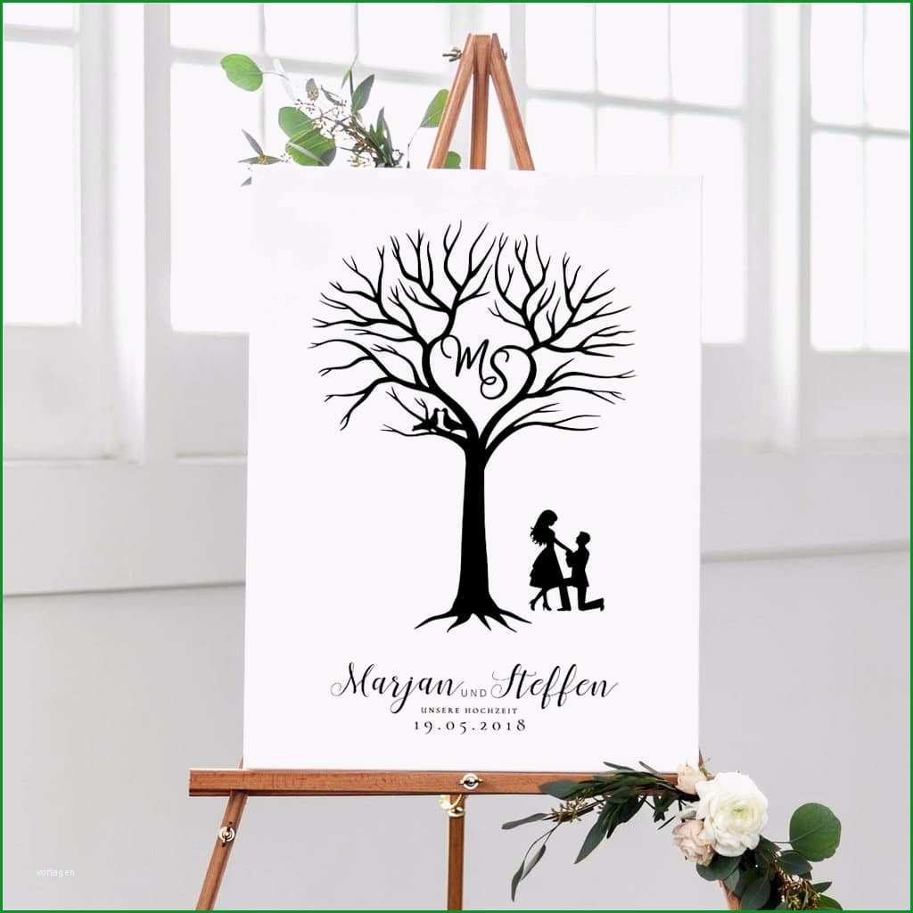 vorlage wedding tree als pdf personalisiert