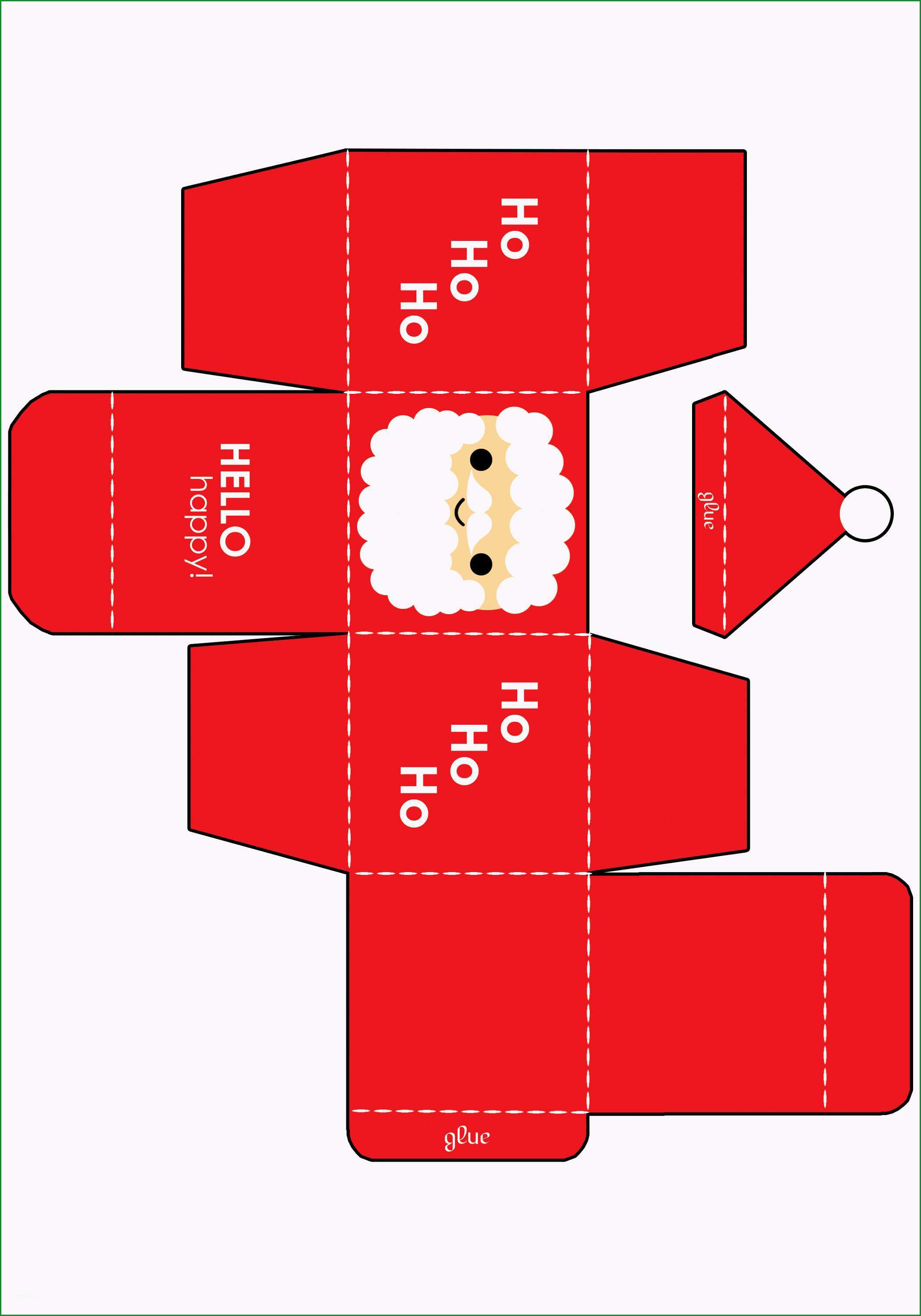 weihnachtsmann vorlage basteln