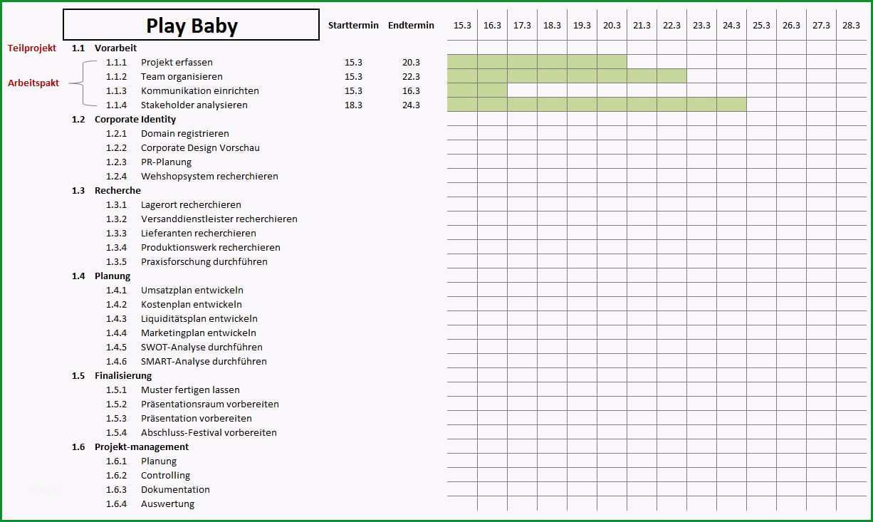 projektstrukturplan psp