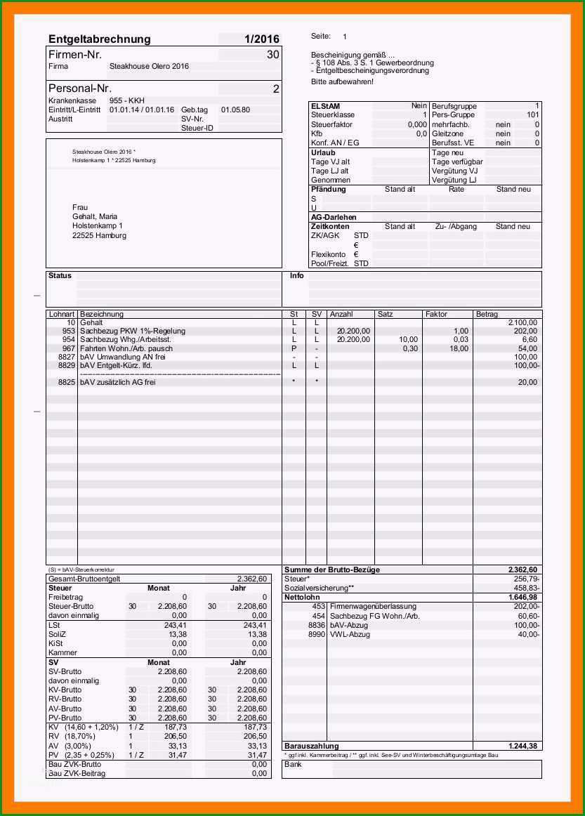 11lohn und gehaltsabrechnung muster