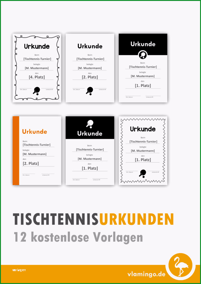 tischtennis urkunde