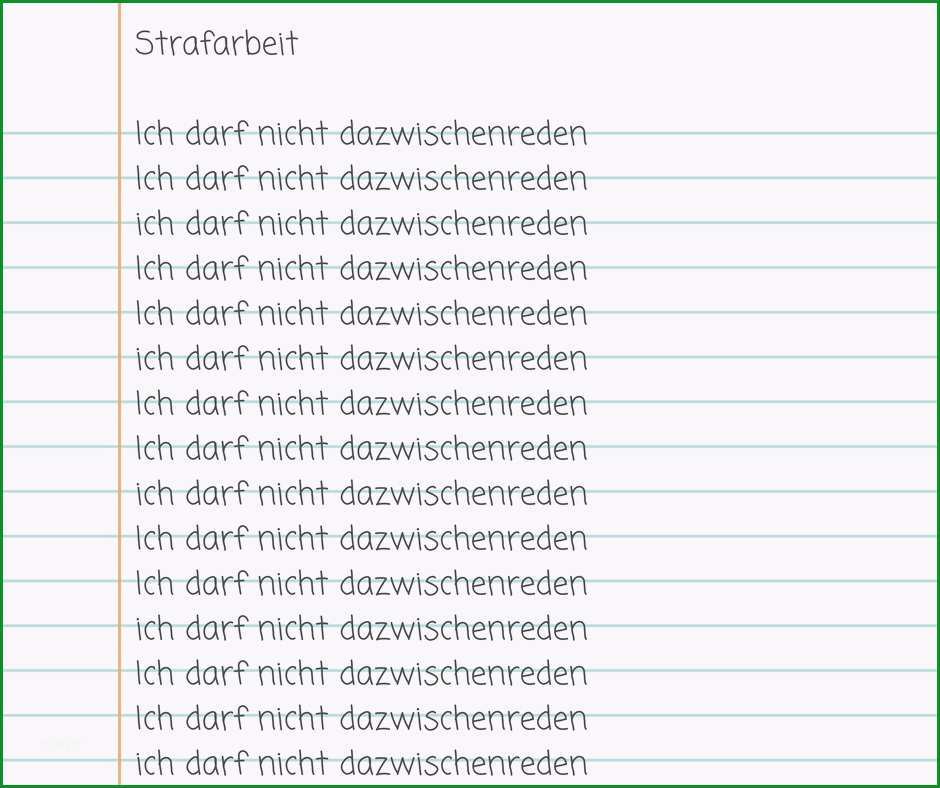 12 strafarbeit verhalten im unterricht zum abschreiben