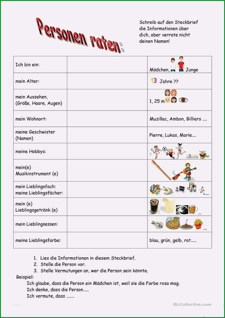 14 lustiger steckbrief muster