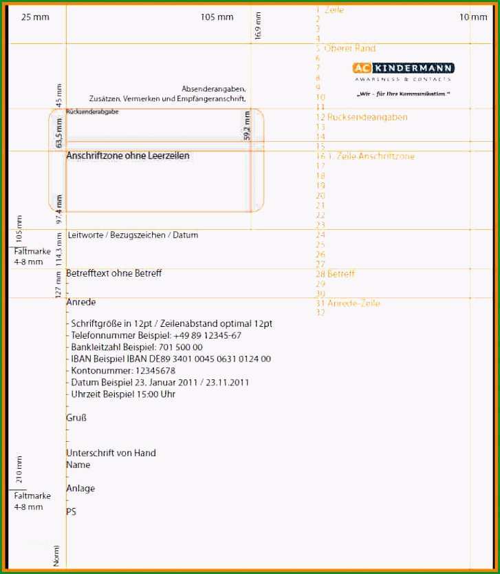 14 vorlage brief din a4 sichtfenster