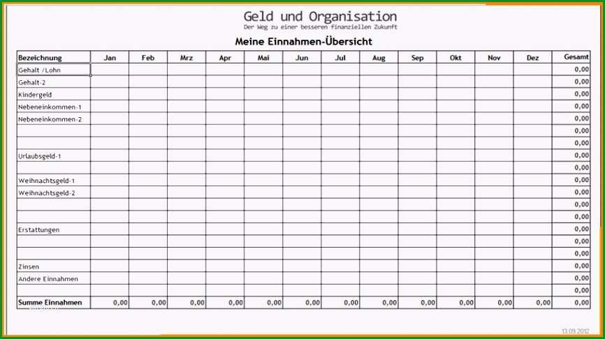 Unvergesslich 16 Excel Tabelle Einnahmen Ausgaben Vorlage Vorlagen123