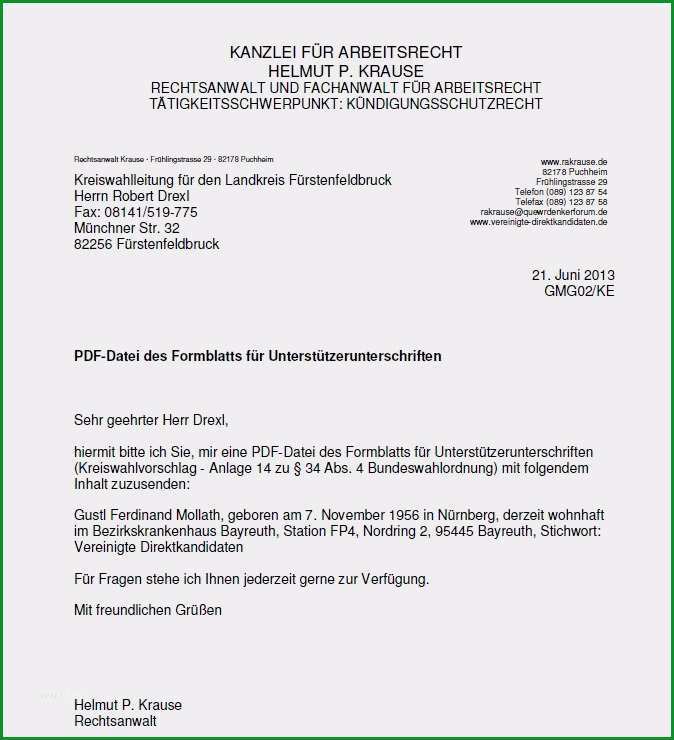 unterschriften petition vorlage