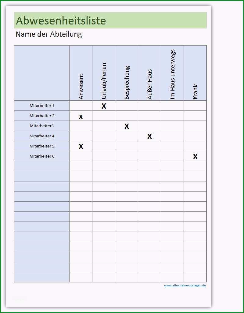 abwesenheitsliste anwesenheitsliste