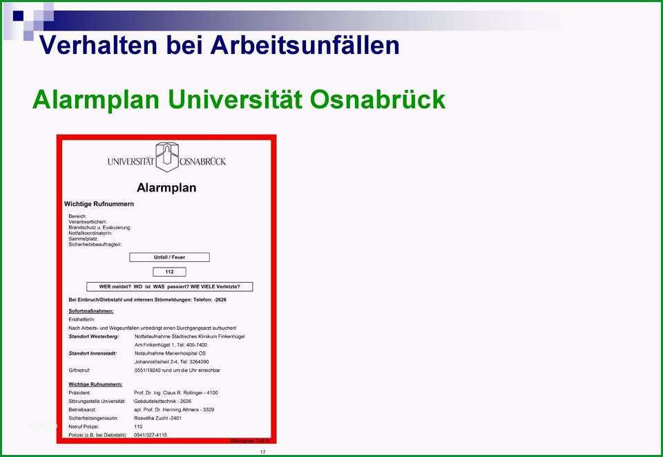 Allgemeine sicherheitsunterweisung stabsstelle arbeitsschutz gefahrstoffmanagement