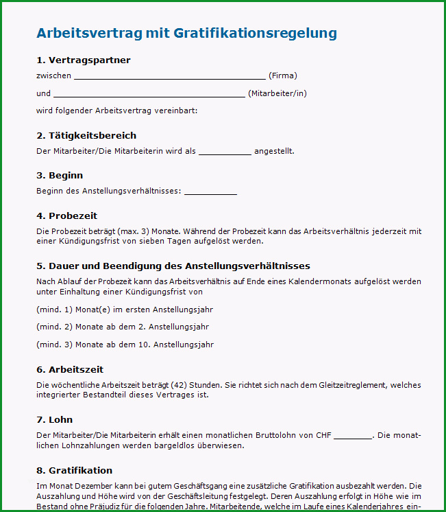 238 Arbeitsvertrag mit Gratifikation