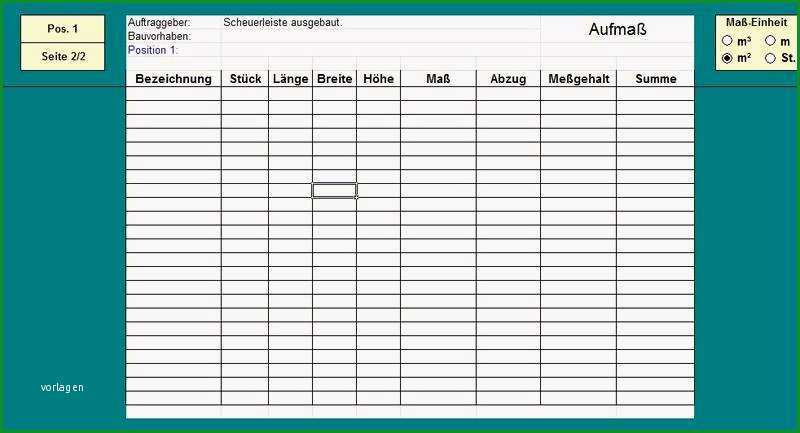 Unvergesslich Aufmaß Vorlage Pdf – Meinepdfx