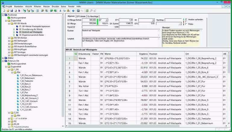 aufmas vorlage pdf schonste mengenermittlung per software malerblatt line