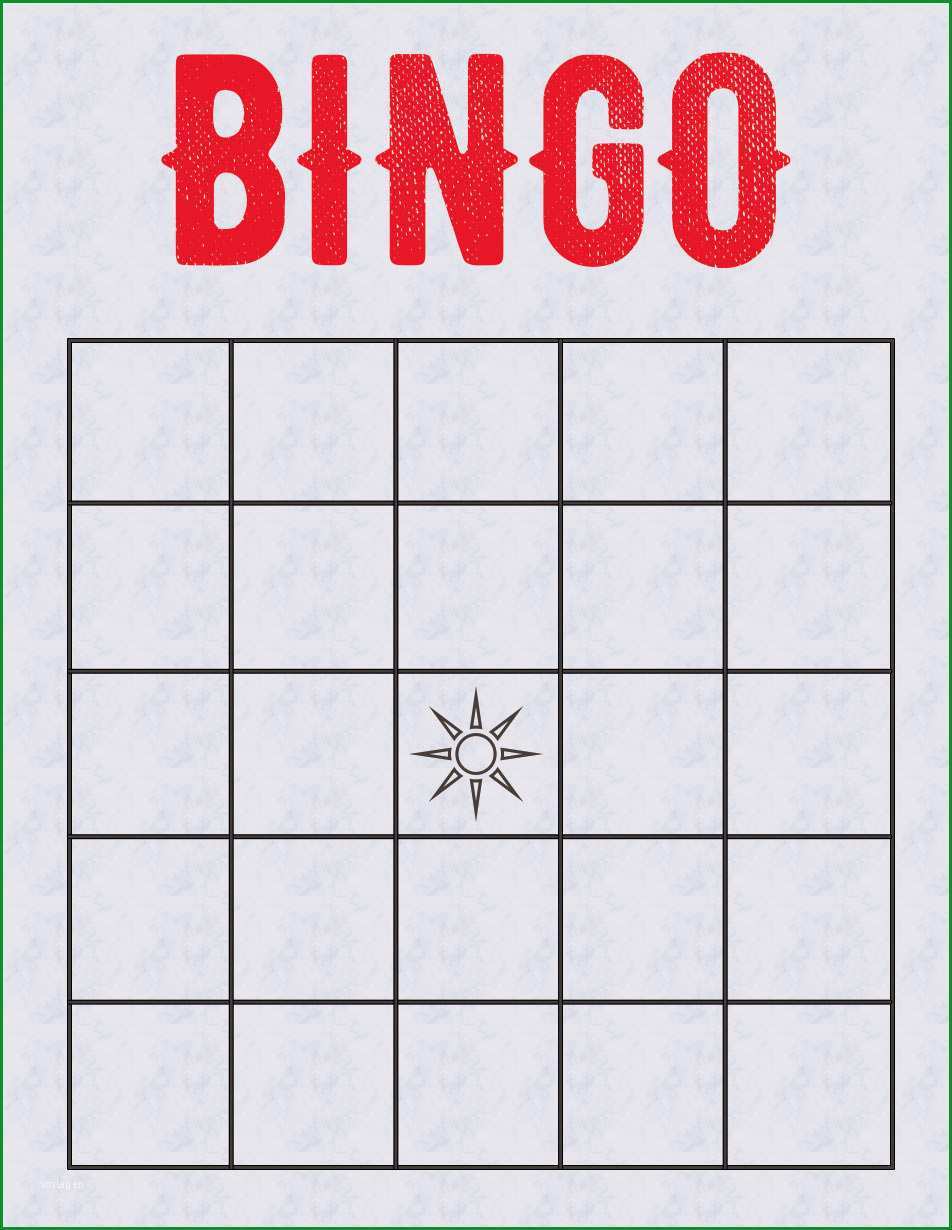 bingo vorlage