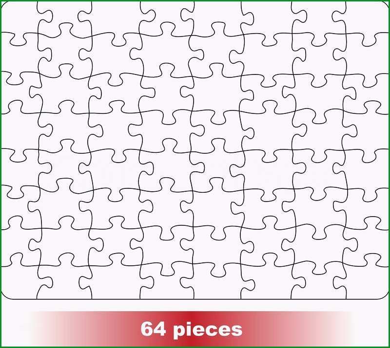 blank puzzle form 64 pieces vector