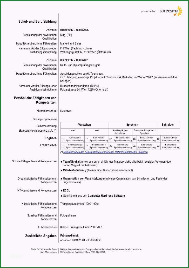 europass cvmustermann vorlage 1