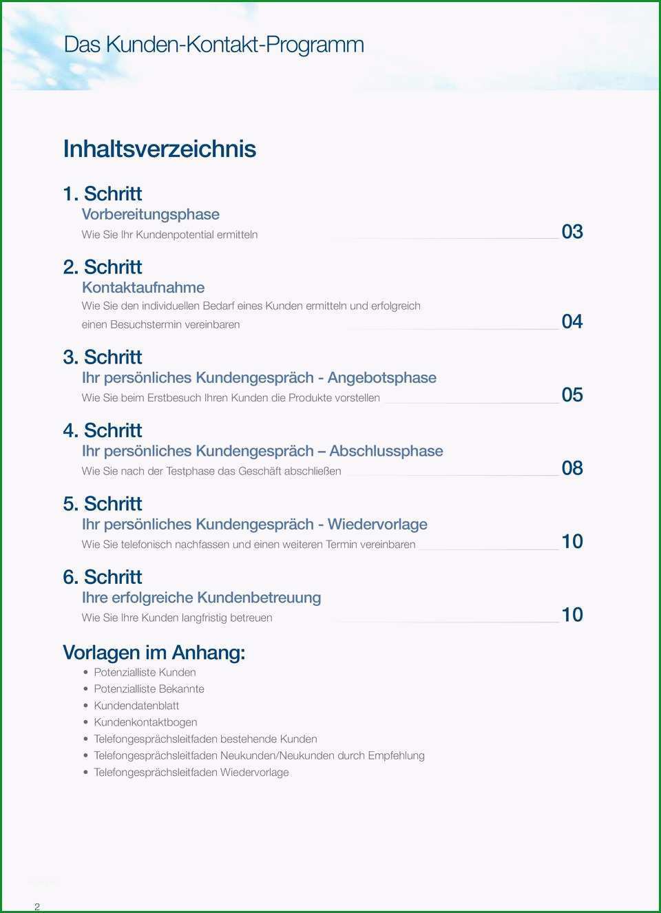 Das kunden kontakt programm