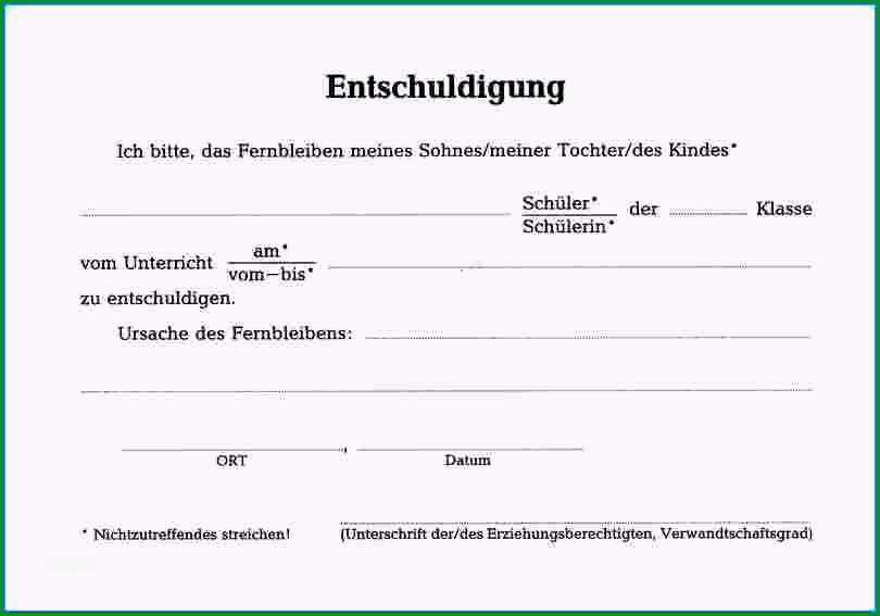 entschuldigung schule vorlage pdf