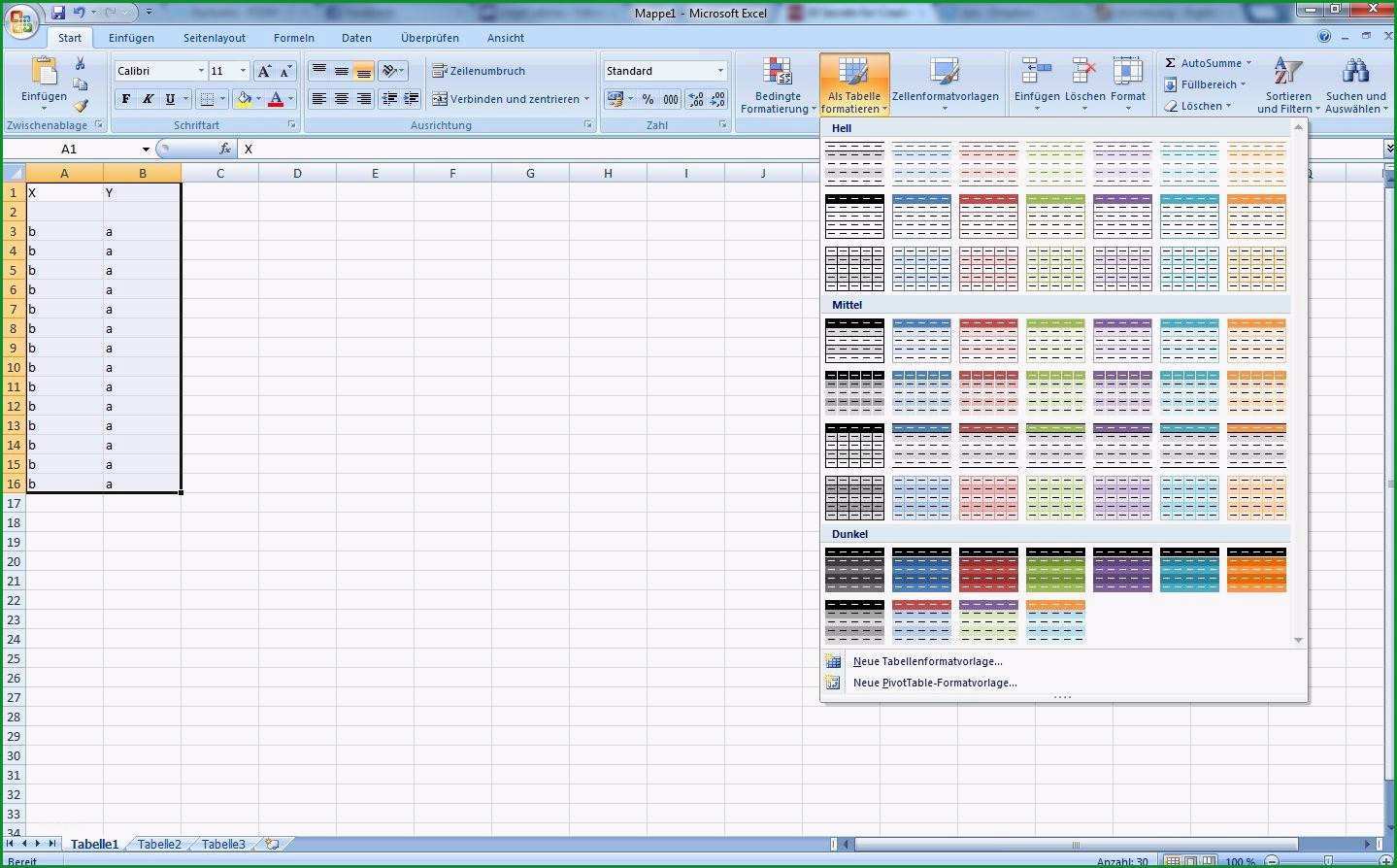 excel tabelle vorlage erstellen