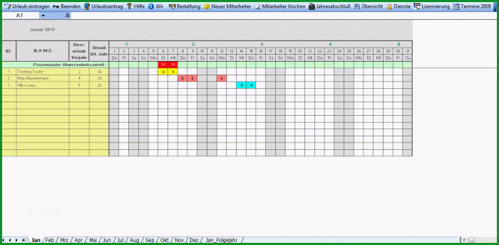 excel urlaubsplaner pro