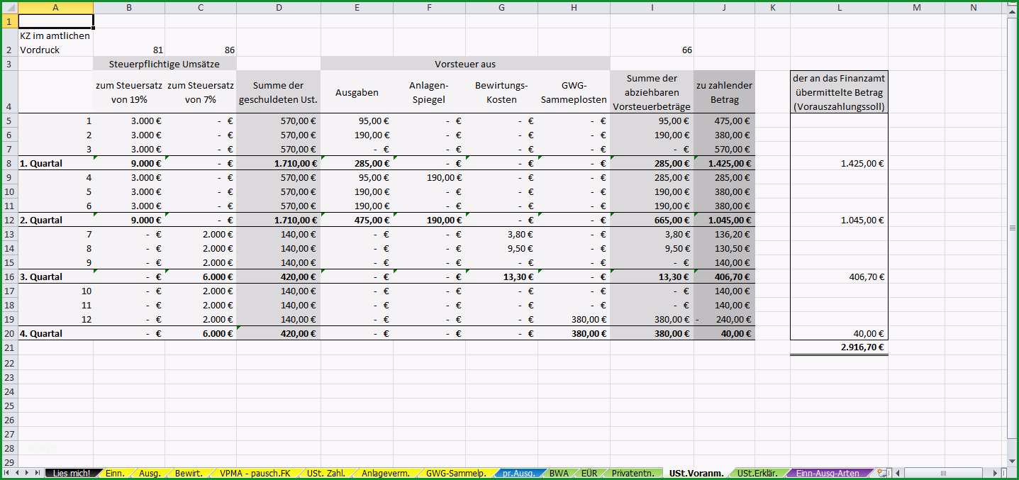 excel vorlage einnahmen ueberschuss rechnung euer 2013