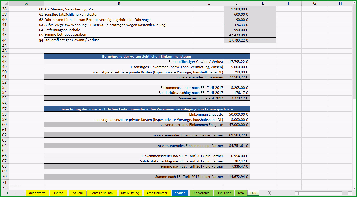 einnahmenueberschussrechnung vorlage excel openoffice