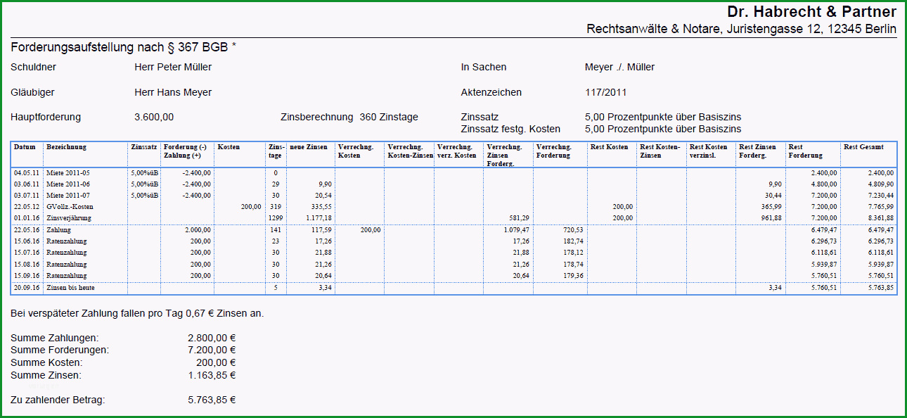 forderungsaufstellung 367