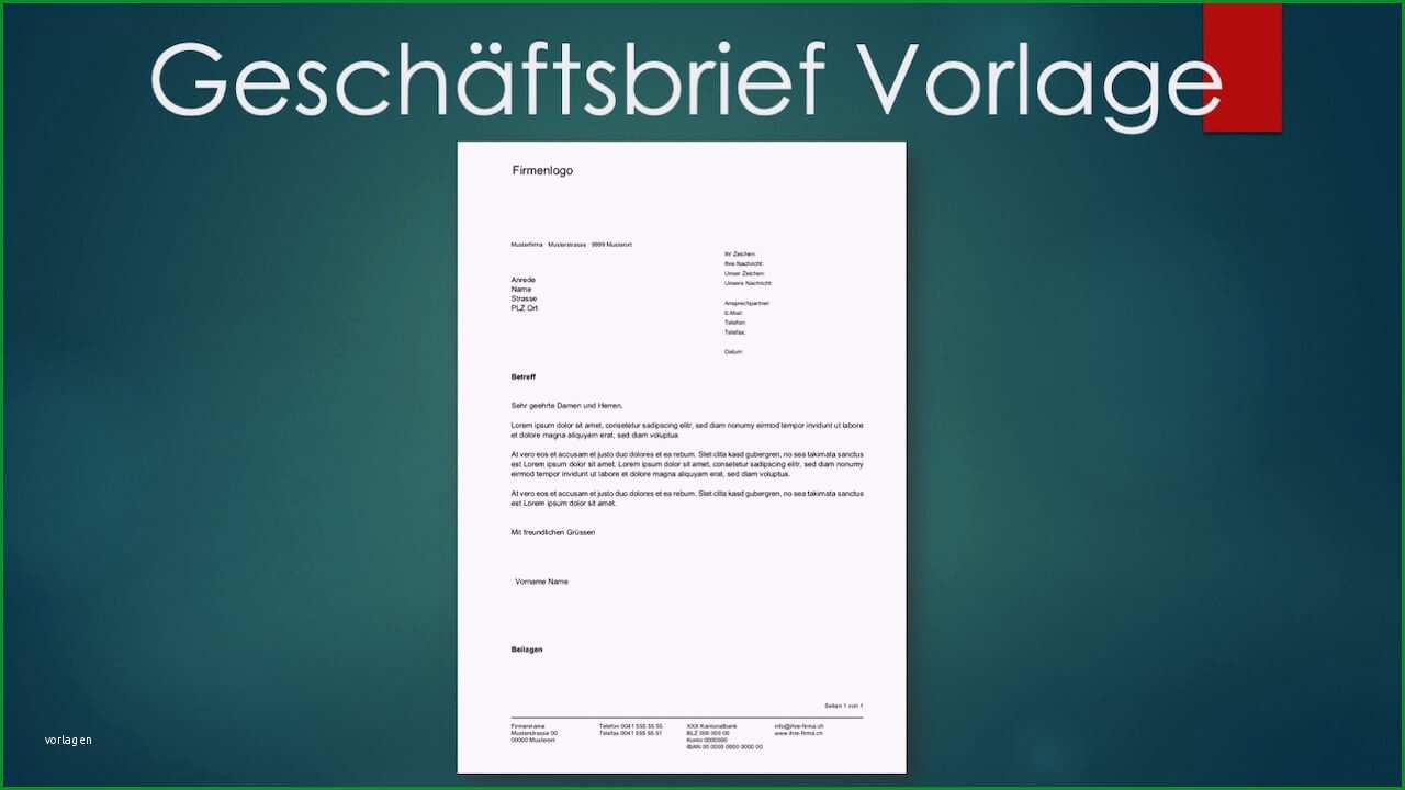 Unvergesslich Geschäftsbrief Vorlage Kostenlos Im Word format Schweiz