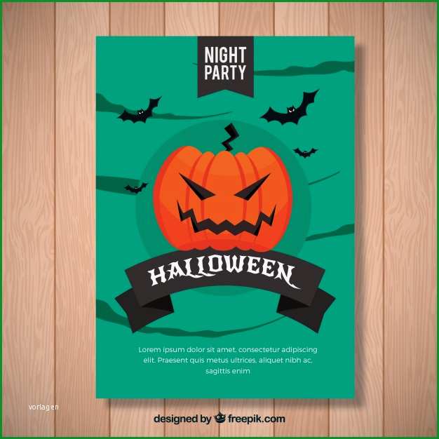 halloween plakat vorlage mit kuerbis