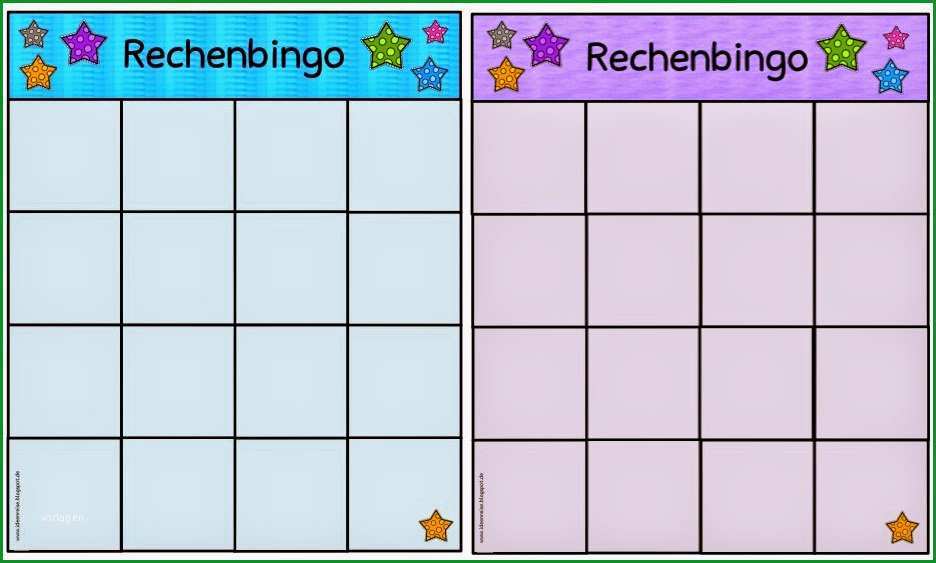 spielfelder furs rechenbingo