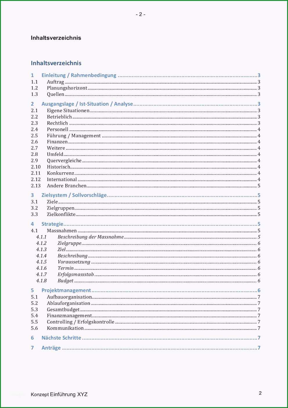 inhaltsverzeichnis word 2010 vorlage