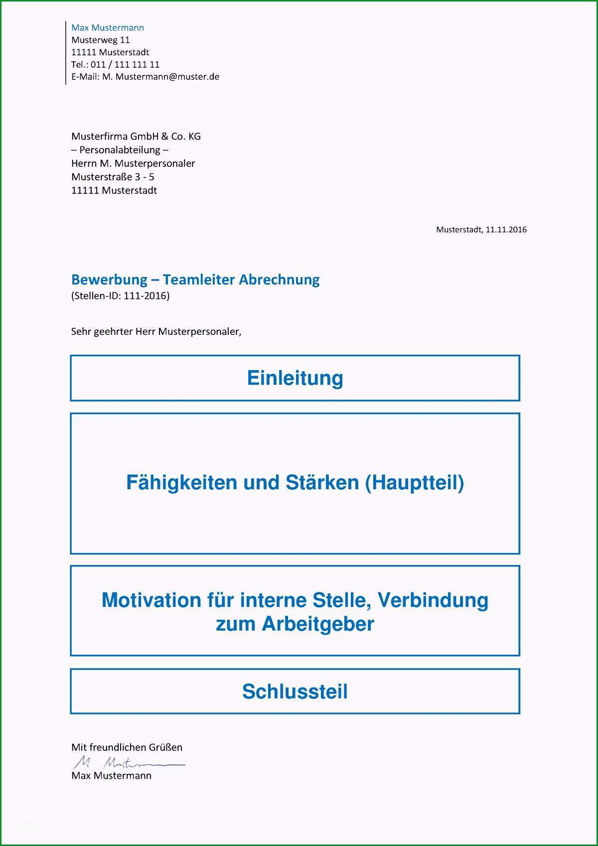 interne bewerbung anschreiben