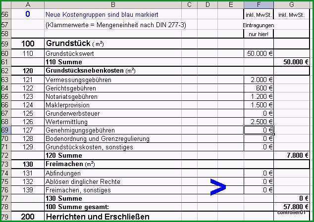 kostenermittlung din 276 vorlage