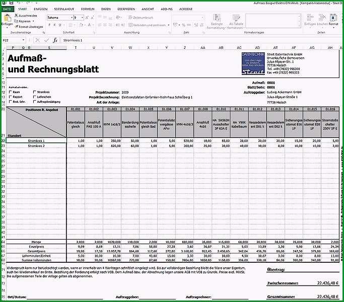 leistungsverzeichnis vorlage excel